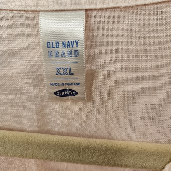 NWT - Linen Old Navy Pink Button Down Shirt - Size XXL - Picture 2 of 10